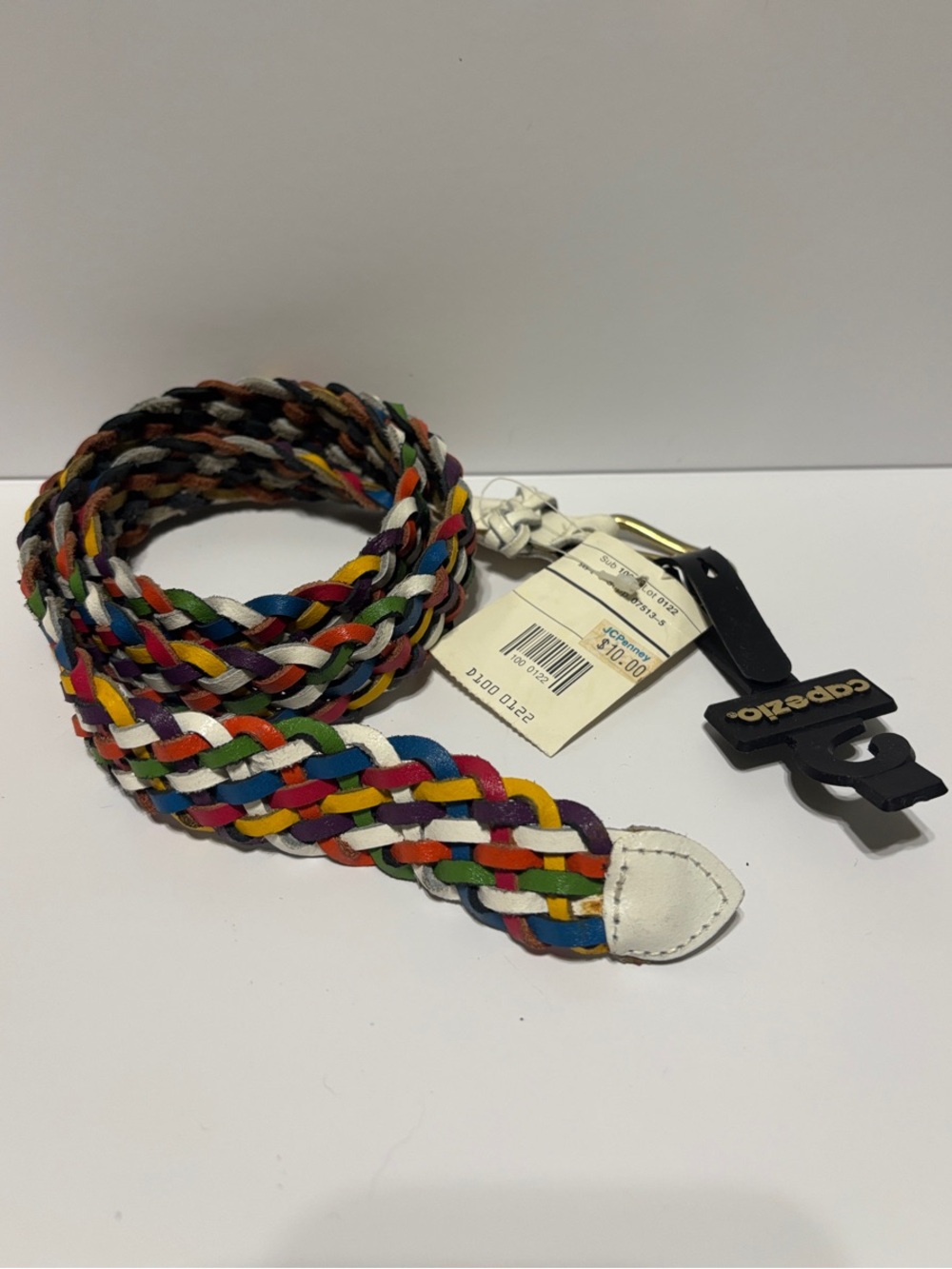 Vintage Capezio JCPenney Multi-Color Braided Leather Belt